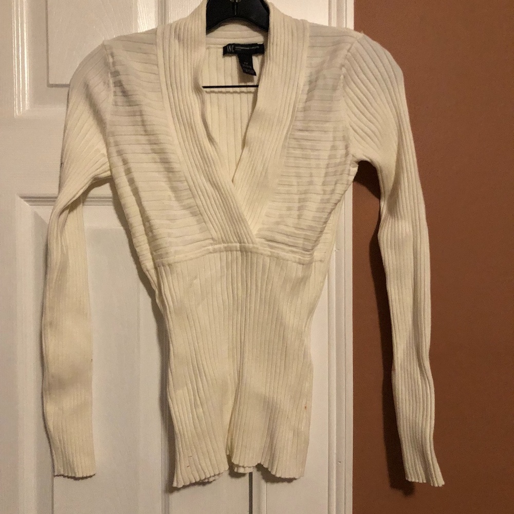 New without tag ivory long sleeve sweater PM by INC International